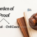 Burden of Proof in Criminal vs Civil Cases