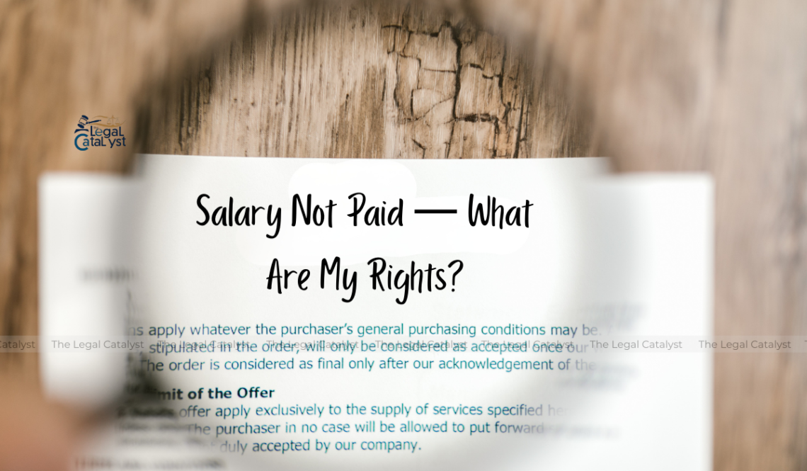 Salary Not Paid — What Are My Rights?